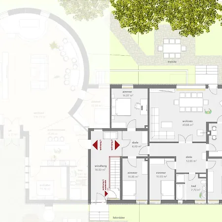 Dreamcation - Ehemaliges Pfarrhaus, 3d-tour, 4 Sz, Terrasse, Bbq, Kueche, Garten, 140qm Apartman